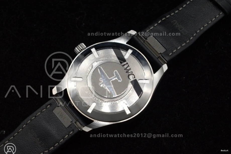 Edition A32111 1:1 Blue Mark Dial Pilot IW328203 on Leather ZF XX Best Dark Strap Blue 1203